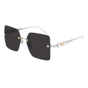 Gucci Silver-tone 56 mm Women's Sunglasses GG0644S-001 56